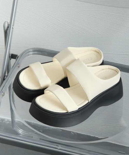 Miniministore(ミニミニストア)の「厚底サンダル スリッパサンダル 美脚 夏(サンダル・レディース・シルバー/アイボリー/ブラック・22.5cm/23.0cm/23.5cm/24.0cm/25.0cm/24.5cm)」の15枚目の写真