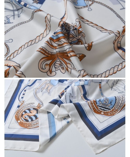 Re:EDIT（リエディ）の「選べる大判スカーフ柄アソート（ストール/ショール・レディース・ブラウン/オレンジ/ベージュ/グレー・FREE）」の12枚目の写真