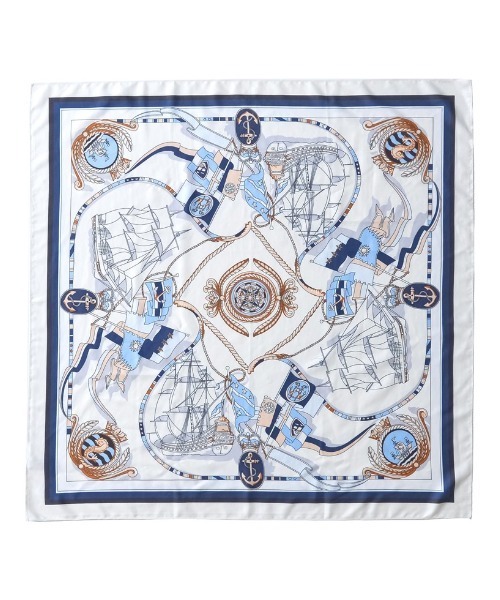 Re:EDIT（リエディ）の「選べる大判スカーフ柄アソート（ストール/ショール・レディース・ブラウン/オレンジ/ベージュ/グレー・FREE）」の14枚目の写真