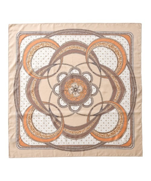 Re:EDIT（リエディ）の「選べる大判スカーフ柄アソート（ストール/ショール・レディース・ブラウン/オレンジ/ベージュ/グレー・FREE）」の15枚目の写真