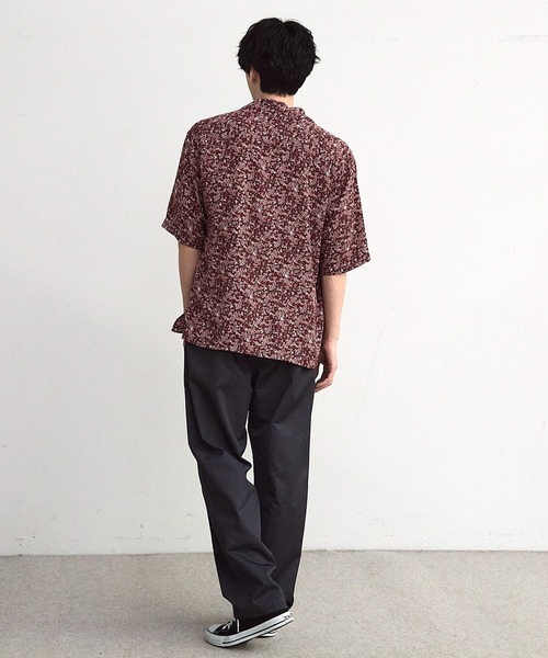 RATTLE TRAP(ラトルトラップ)の「シアーペイズリー柄オープンカラー半袖シャツ(シャツ/ブラウス・メンズ・ブラック系その他/ボルドー・M/L)」の8枚目の写真