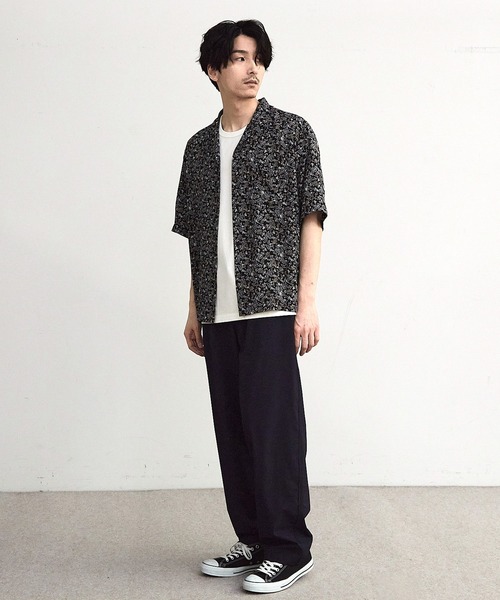 RATTLE TRAP(ラトルトラップ)の「シアーペイズリー柄オープンカラー半袖シャツ(シャツ/ブラウス・メンズ・ブラック系その他/ボルドー・M/L)」の17枚目の写真