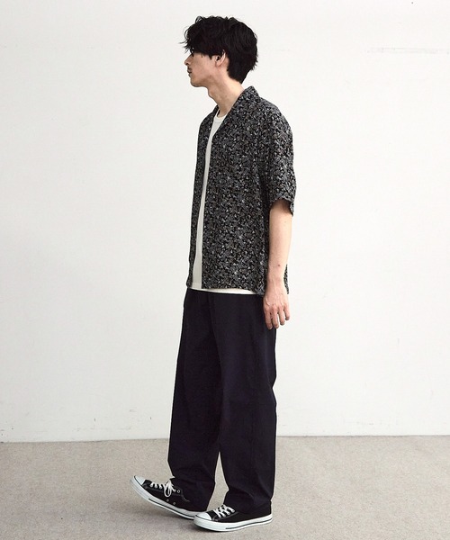 RATTLE TRAP(ラトルトラップ)の「シアーペイズリー柄オープンカラー半袖シャツ(シャツ/ブラウス・メンズ・ブラック系その他/ボルドー・M/L)」の18枚目の写真