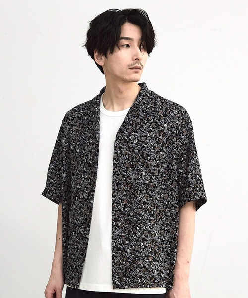 RATTLE TRAP(ラトルトラップ)の「シアーペイズリー柄オープンカラー半袖シャツ(シャツ/ブラウス・メンズ・ブラック系その他/ボルドー・M/L)」の22枚目の写真