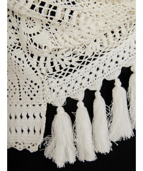 styling/（スタイリング）の「ハンドクロシェニットベスト（ベスト・レディース・ブラック/ホワイト・FREE）」の8枚目の写真