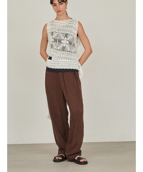 styling/（スタイリング）の「ハンドクロシェニットベスト（ベスト・レディース・ブラック/ホワイト・FREE）」の22枚目の写真