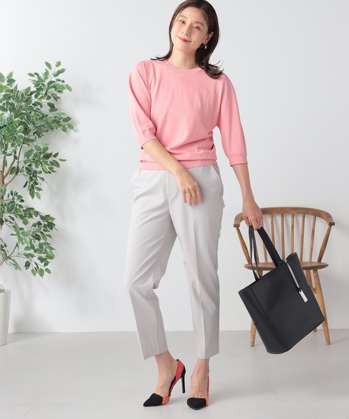 GALLORIA(ギャローリア)の「【キレメクパンツ】2wayストレッチ テーパードパンツ(その他パンツ・レディース・ライトベージュ/レモンイエロー/ライトブルー/ネイビー・LL/S/M/L)」の8枚目の写真