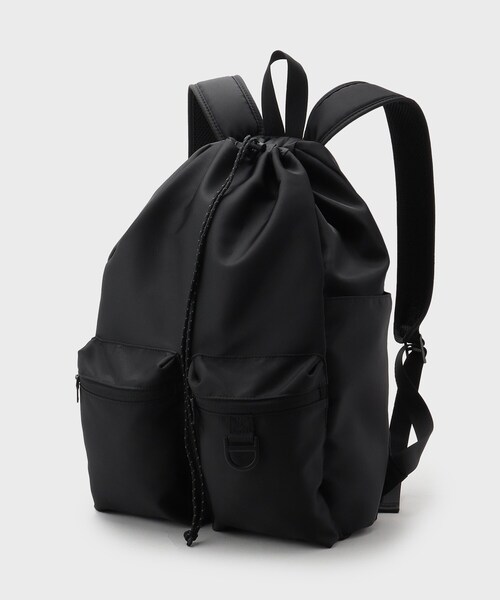 THE SHOP TK （ザ ショップ ティーケー ）の「◆ダブルポケット巾着バック ／ ナップサック（バックパック/リュック・メンズ・ブラック/カーキ・00）」の3枚目の写真
