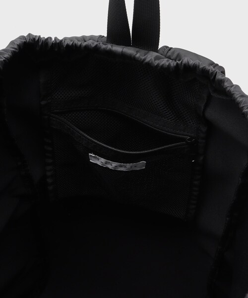 THE SHOP TK （ザ ショップ ティーケー ）の「◆ダブルポケット巾着バック ／ ナップサック（バックパック/リュック・メンズ・ブラック/カーキ・00）」の11枚目の写真