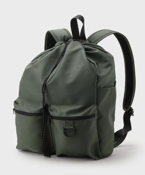 THE SHOP TK （ザ ショップ ティーケー ）の「◆ダブルポケット巾着バック ／ ナップサック（バックパック/リュック・メンズ・ブラック/カーキ・00）」の19枚目の写真