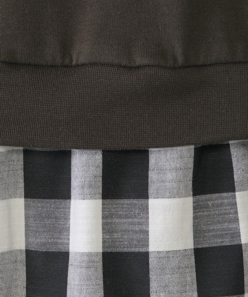 ikka(イッカ)の「ブロックチェックドッキングワンピース(120~160cm)(ワンピース・キッズ・オフホワイト/チャコールグレー・120/130/140/150/160)」の10枚目の写真