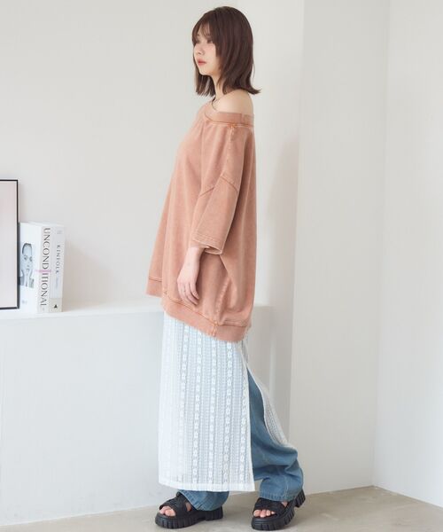 RETRO GIRL(レトロガール)の「ワンショルスウェットTEE(スウェット・レディース・ホワイト系その他/キャメル/ライトグレー・FREE)」の13枚目の写真