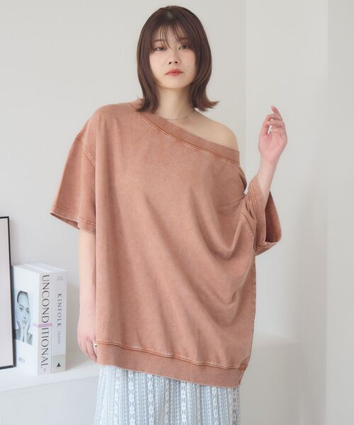 RETRO GIRL(レトロガール)の「ワンショルスウェットTEE(スウェット・レディース・ホワイト系その他/キャメル/ライトグレー・FREE)」の11枚目の写真