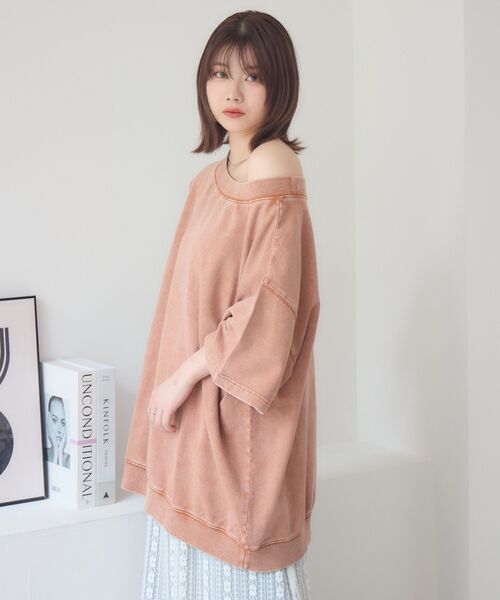 RETRO GIRL(レトロガール)の「ワンショルスウェットTEE(スウェット・レディース・ホワイト系その他/キャメル/ライトグレー・FREE)」の9枚目の写真