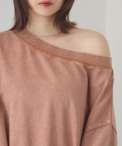 RETRO GIRL(レトロガール)の「ワンショルスウェットTEE(スウェット・レディース・ホワイト系その他/キャメル/ライトグレー・FREE)」の7枚目の写真