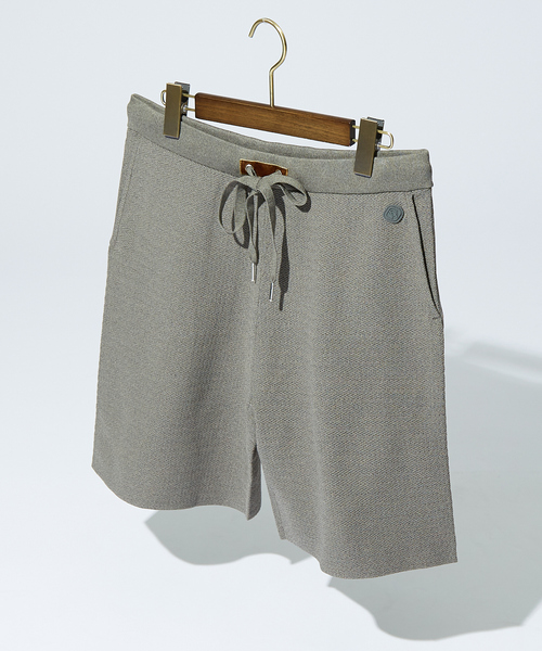 DESIGNWORKS(デザインワークス)の「【セットアップ対応】ヘリンボーン サマーニット ショートパンツ(その他パンツ・メンズ・ライトグレー/グレイッシュベージュ/チャコールグレー・46/48)」の3枚目の写真