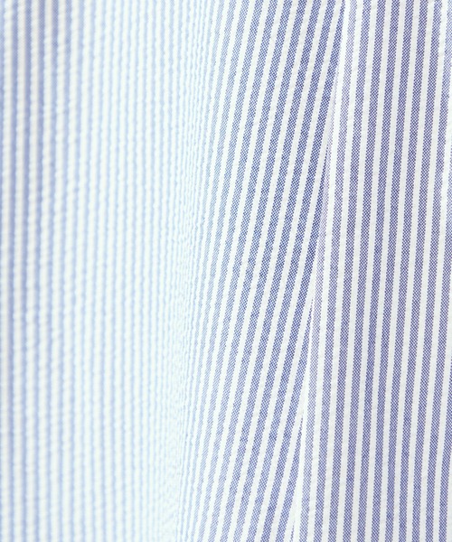 Lee(リー)の「Lee/リー【涼】シアサッカーハーフスリーブシャツ /半袖シャツ/軽量シャツ/ストライプシャツ(シャツ/ブラウス・メンズ・モカ/ネイビー/ブラック・MEDIUM/X-LARGE/LARGE/SMALL)」の20枚目の写真