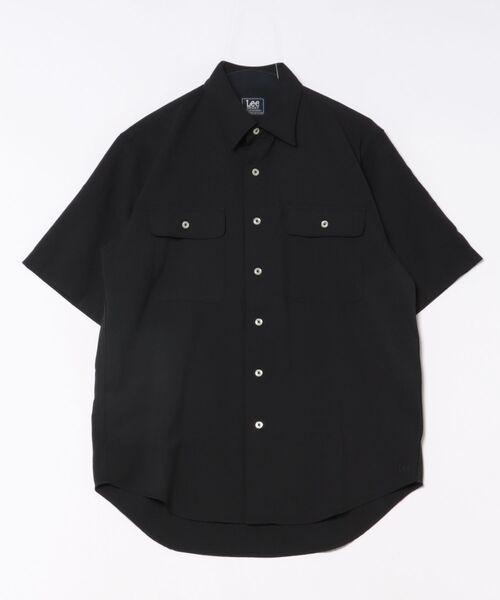 Lee(リー)の「Lee/リー【涼】シアサッカーハーフスリーブシャツ /半袖シャツ/軽量シャツ/ストライプシャツ(シャツ/ブラウス・メンズ・モカ/ネイビー/ブラック・MEDIUM/X-LARGE/LARGE/SMALL)」の4枚目の写真