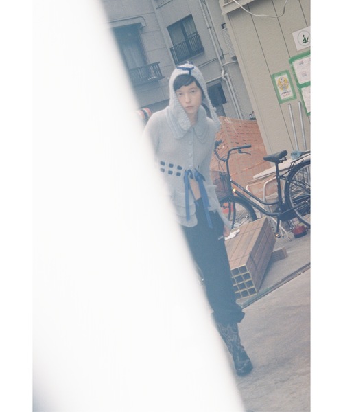 HOLIDAY（ホリデイ）の「MOHAIR BLEND RIBBON EARMUFF KNIT CAP モヘアブレンドリボンイヤーマフニットキャップ（ニットキャップ/ビーニー・レディース・ブルー/ピンク・ONE SIZE）」の10枚目の写真