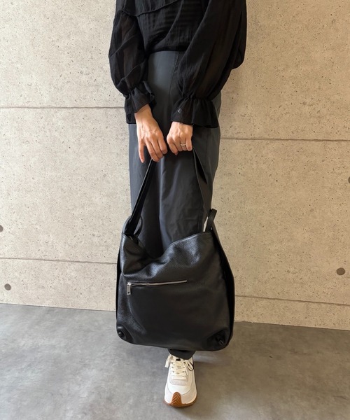 Lilimill(リリミル)の「2wayレザーバッグ(ショルダーバッグ・レディース・ライトグリーン/ミント/ライトパープル/ブラック/ダークブラウン/ダークグレー・FREE)」の12枚目の写真
