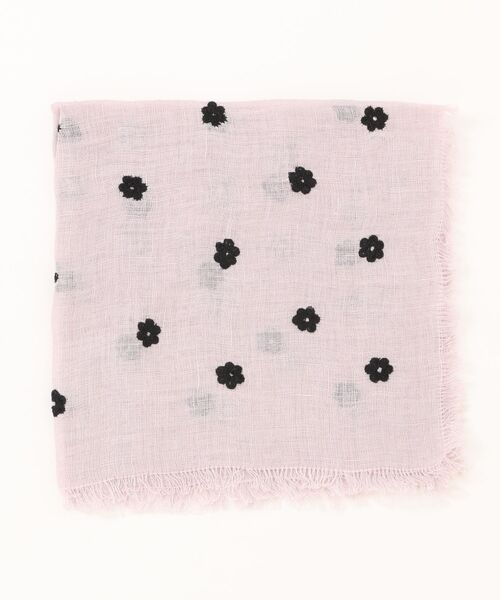 GEORGE'S（ジョージズ）の「リネンシシュウハンカチ（ハンカチ/ハンドタオル・レディース・ピンク系その他/オフホワイト/ダークグレー・FREE）」の4枚目の写真