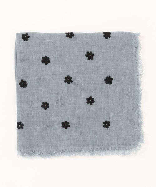 GEORGE'S（ジョージズ）の「リネンシシュウハンカチ（ハンカチ/ハンドタオル・レディース・ピンク系その他/オフホワイト/ダークグレー・FREE）」の5枚目の写真