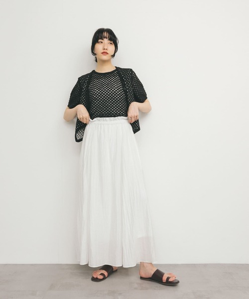 KBF（ケイビーエフ）の「ループヤーンメッシュプルオーバー（ニット/セーター・レディース・ブラック/イエロー/アイボリー・ONE）」の11枚目の写真