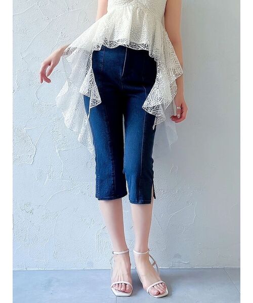 dazzlin（ダズリン）の「ハイウエストカプリパンツ（その他パンツ・レディース・ブルー/インディゴブルー・MEDIUM/SMALL）」の16枚目の写真