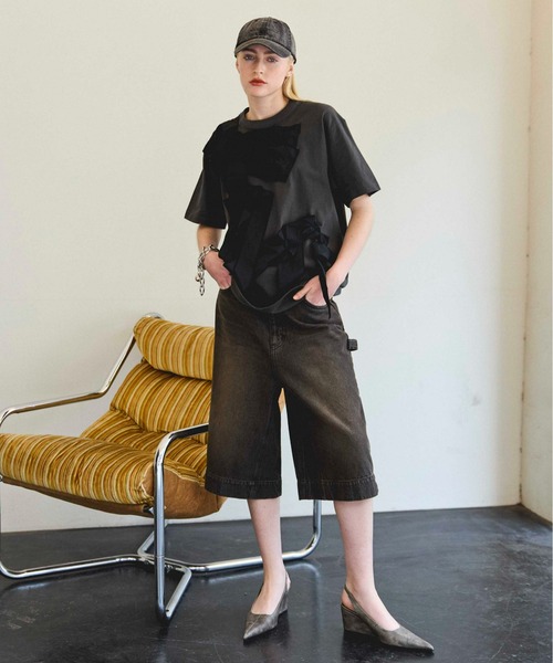 Twisted Ribbon Oversize T-shirt/ツイステッドリボンオーバーT