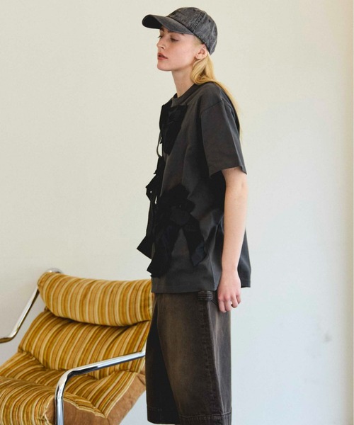 Twisted Ribbon Oversize T-shirt/ツイステッドリボンオーバーT