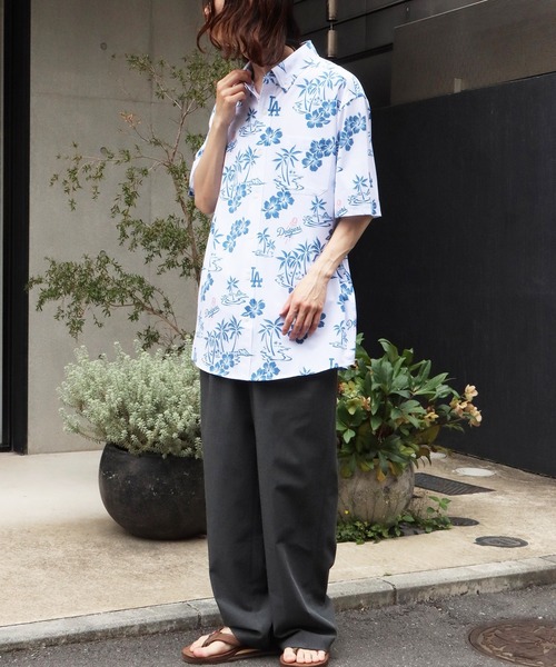 MLB（メジャーリーグベースボール）の「MLB/エムエルビー×REYN SPOONER GAME DAY PERFORMANCE BUTTON FRONT / レインスプーナー コラボ アロハシャツ（シャツ/ブラウス・メンズ・ブルー系1/ブルー系・L/M/S/XL）」の22枚目の写真