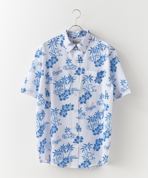 【レア】 Reyn Spooner × MLB　開襟 オープンカラーシャツ reyn spooner】 MLB ANGELS オープンカラー アロハシャツ - メルカリ