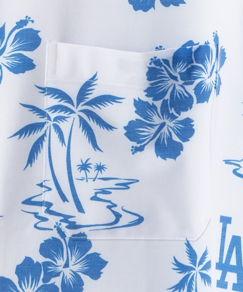 MLB（メジャーリーグベースボール）の「MLB/エムエルビー×REYN SPOONER GAME DAY PERFORMANCE BUTTON FRONT / レインスプーナー コラボ アロハシャツ（シャツ/ブラウス・メンズ・ブルー系1/ブルー系・L/M/S/XL）」の9枚目の写真