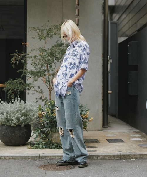 MLB（メジャーリーグベースボール）の「MLB/エムエルビー×REYN SPOONER GAME DAY PERFORMANCE BUTTON FRONT / レインスプーナー コラボ アロハシャツ（シャツ/ブラウス・メンズ・ブルー系1/ブルー系・L/M/S/XL）」の5枚目の写真