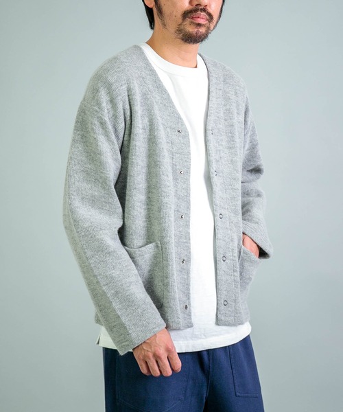 OMNIGOD（オムニゴッド）の「[OMNIGOD mens / オムニゴッド] 接結ウール Vネックカーディガン（カーディガン/ボレロ・メンズ・ネイビー/チャコール/グレー・2/4/3）」の9枚目の写真