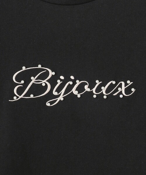 Feroux(フェルゥ)の「【洗える】Bijou刺繍Tシャツ(Tシャツ/カットソー・レディース・ブラック系/ホワイト系・F)」の15枚目の写真