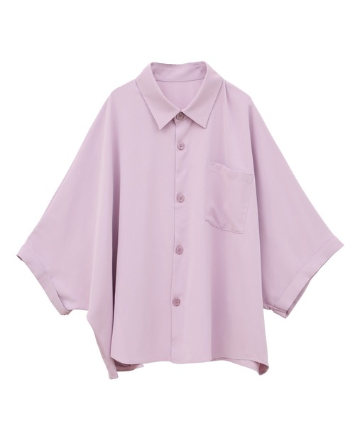 ANEDIST(アンディスト)の「ドルマンショート丈BIGシャツ(シャツ/ブラウス・メンズ・ホワイト/パープル/ブラック・FREE)」の13枚目の写真