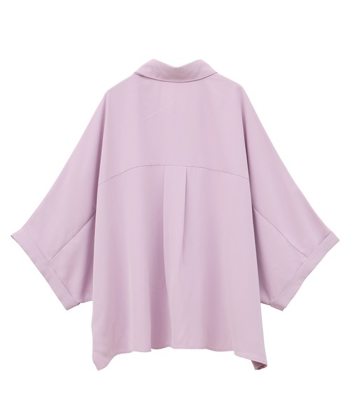 ANEDIST(アンディスト)の「ドルマンショート丈BIGシャツ(シャツ/ブラウス・メンズ・ホワイト/パープル/ブラック・FREE)」の14枚目の写真