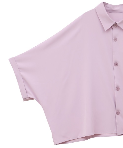 ANEDIST(アンディスト)の「ドルマンショート丈BIGシャツ(シャツ/ブラウス・メンズ・ホワイト/パープル/ブラック・FREE)」の18枚目の写真