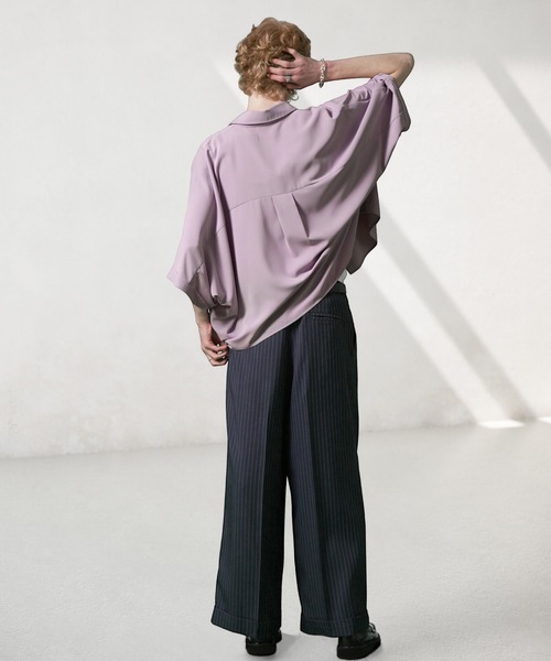 ANEDIST(アンディスト)の「ドルマンショート丈BIGシャツ(シャツ/ブラウス・メンズ・ホワイト/パープル/ブラック・FREE)」の11枚目の写真