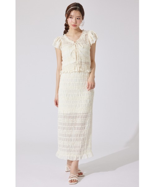 AKB48千葉恵里さん着用】シャーリングカットトップス 夏服