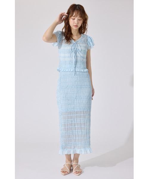 tシャツ 「AKB48千葉恵里さん着用」シャーリングカットトップス 夏服 シアートップス レディース AKB48千葉恵里さん着用】シャーリングカットトップス 夏服