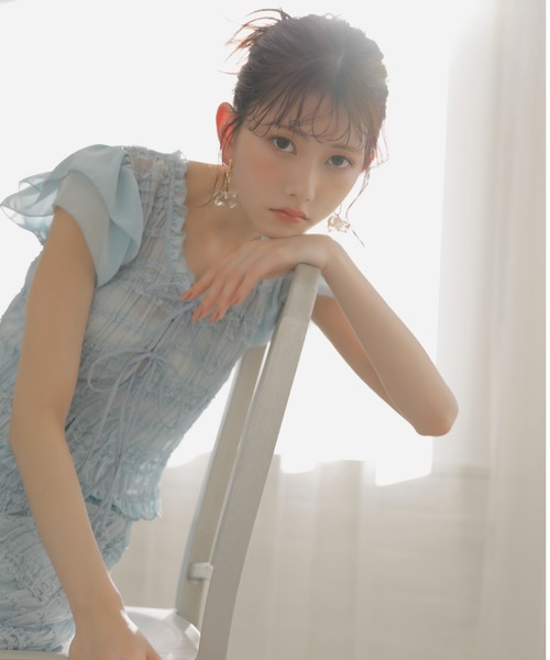 AKB48千葉恵里さん着用】シャーリングカットトップス 夏服