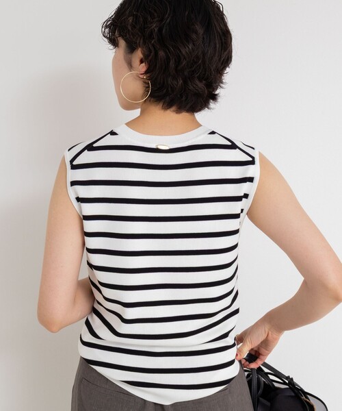 NOLLEY’S Sophi（ノーリーズソフィ）の「《アンサンブル対応/手洗い可能》マルチファンクション総針ノースリーブプルオーバーニット（ニット/セーター・レディース・ホワイト系その他2/レッド/ダークブラウン/キャメル・38/36）」の17枚目の写真