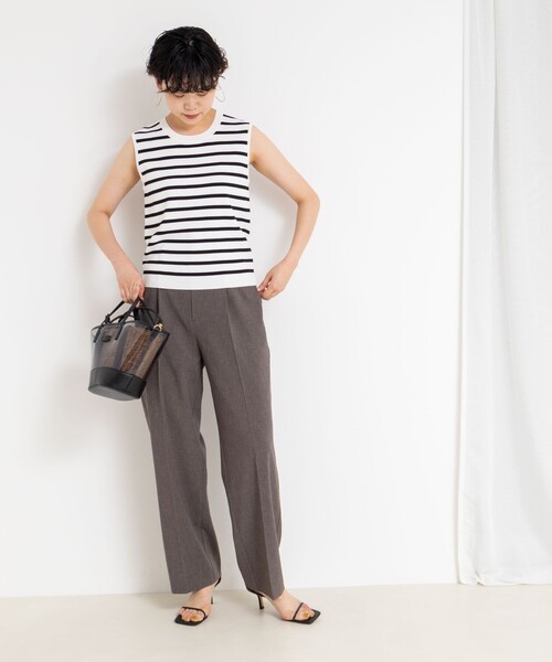 NOLLEY’S Sophi（ノーリーズソフィ）の「《アンサンブル対応/手洗い可能》マルチファンクション総針ノースリーブプルオーバーニット（ニット/セーター・レディース・ホワイト系その他2/レッド/ダークブラウン/キャメル・38/36）」の20枚目の写真