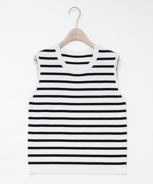 NOLLEY’S Sophi（ノーリーズソフィ）の「《アンサンブル対応/手洗い可能》マルチファンクション総針ノースリーブプルオーバーニット（ニット/セーター・レディース・ホワイト系その他2/レッド/ダークブラウン/キャメル・38/36）」の12枚目の写真