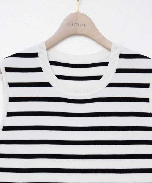 NOLLEY’S Sophi（ノーリーズソフィ）の「《アンサンブル対応/手洗い可能》マルチファンクション総針ノースリーブプルオーバーニット（ニット/セーター・レディース・ホワイト系その他2/レッド/ダークブラウン/キャメル・38/36）」の13枚目の写真