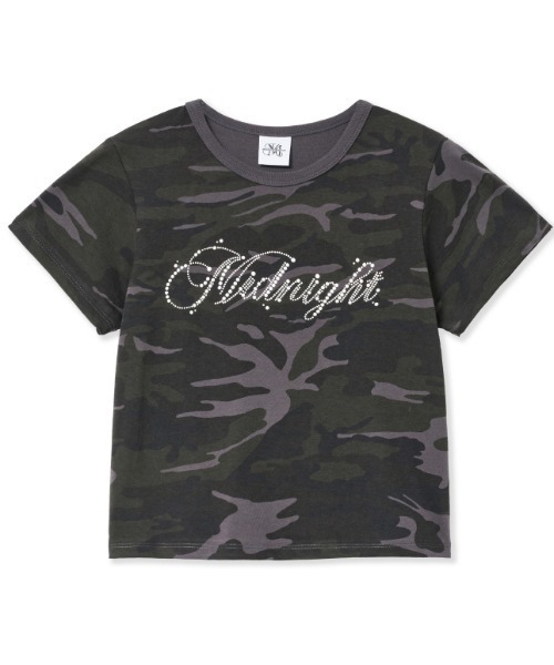 tシャツ A'GEM/9 × .kom 「MIDNIGHT MOVE/ミッドナイトムーブ」 CAMO T-SHIRT/カモ半袖Tシャツ レディース A'GEM/9 × .kom 『MIDNIGHT MOVE/ミッドナイトムーブ』 CAMO T