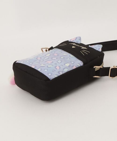 FUNALIVE(ファンアライブ)の「Coboca+ PVC ヒョウ柄 ネコファー付縦ショルダー(ショルダーバッグ・レディース・ブルー/ブラック/マルチ・FREE)」の9枚目の写真