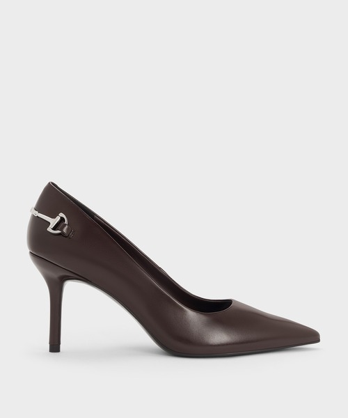 CHARLES & KEITH(チャールズ & キース)の「Erinna エリンナ メタリックアクセントポインテッドトゥパンプス(パンプス・レディース・バーガンディー/ブラック系その他7・22cm/22.5cm/23cm/23.5cm/24.5cm/25cm/25.5cm)」の5枚目の写真